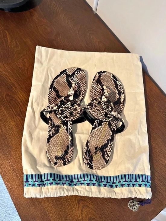 Tory Burch Shoes - Tory Burch Miller Snake Print Sandals size 8.5